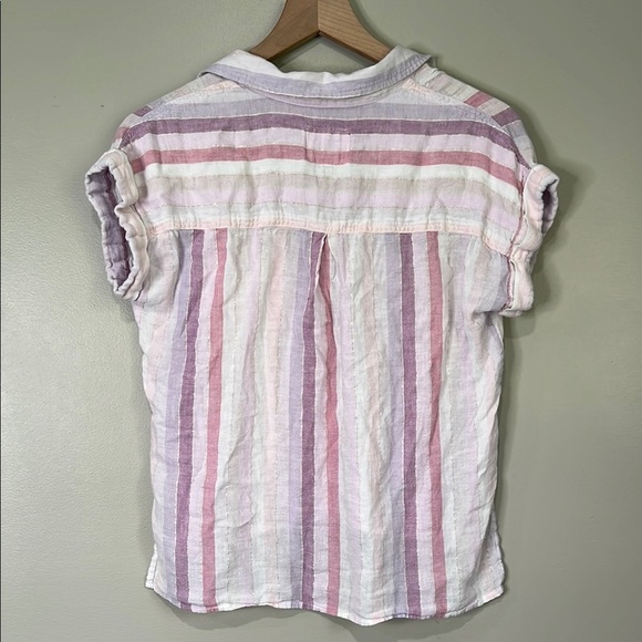 Rails Pink and White Striped Button-Down Shirt Womens Small - Picture 8 of 8